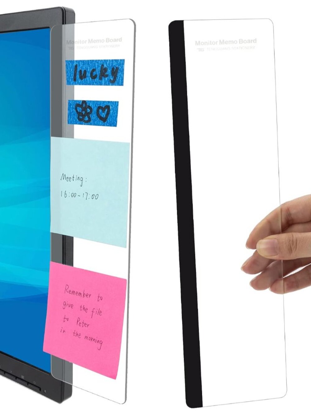 Office Desk Accessories 2pcs Computer Monitor Memo Board Office Supplies | Compu